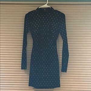 Never worn long sleeve backless mini dress